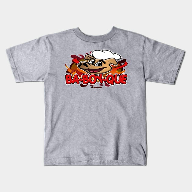 BA-BOY-QUE Kids T-Shirt by Nostalgink